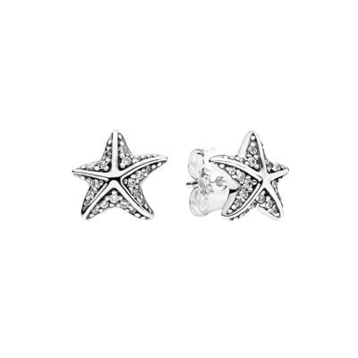 China 925 Sterling Silver Trendy Trendy Starfish Tropical Stud Earrings des aretes De estrella De mars pendientes de mujer de plata de ley for sale