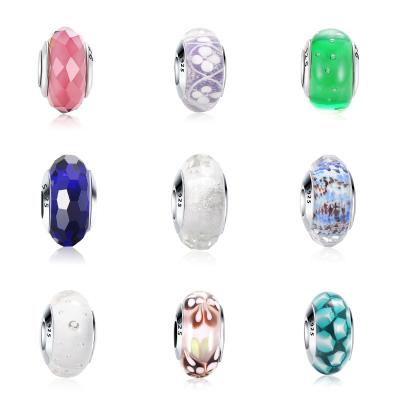 China Vintage Fukarni Factory Sale Directly 925 Sterling Silver Charms Enamel Compatible With Pandora Bracelets 1:1 Charm for sale