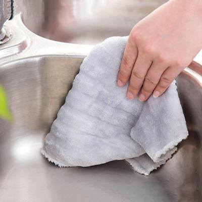 China High Efficient Microfiber Dish Cloth Anti-Grease Fiber Wash Towel Dish Cleaning Mopping Rag Dishcloths Kitchen Tools for sale