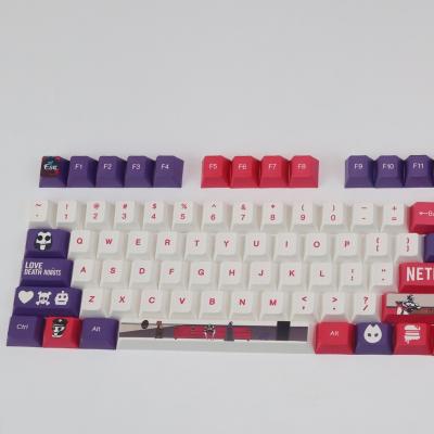 China Colored Heat Sublimation Mechanical Keyboard Keycaps PBT Keycaps for sale