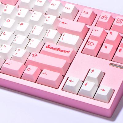 China Sweet Lovers Original Single Cross Side Material Heat Sublimation PBT Factory Body Axis Mechanical Keyboard Keycaps for sale