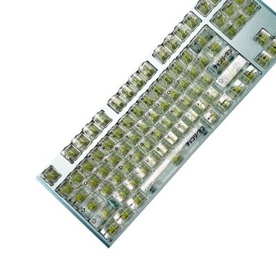 China Cross mechanical transparent high transmittance mechanical light single side key top keyboard PC body PC body axis sublimation recommended for sale