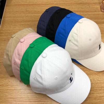 China Letter COMMON Wholesale High Quality Custom Cotton Dyed Vintage Adjustable Hat Solid Baseball Sports Hats for sale