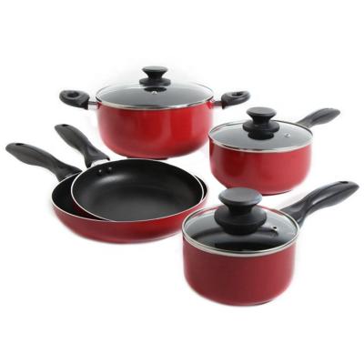 China Viable Amazon Hot Sale Factory Supply 7pcs Pressed Cookware Aluminum Nonstick Coating Set for sale