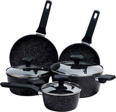 China Sustainable Marble Cladding Non Stick Cookware Sets for sale