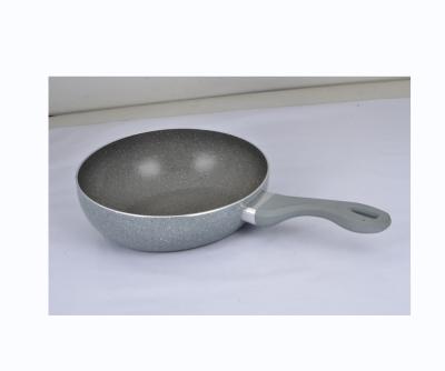 China Durable Modern Marble Non-stick Coating Saucepan Saute Frying Saucepan Kitchenware Wok Nonstick Coating Saucepan With Soft Touch Handle for sale