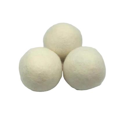 China Home Laundry Cleaning Customized 100% Organic  Reusable Natural Fabric Softener Healthy Felt Laundry Wool Dryer Balls Wool Dryer Balls for sale