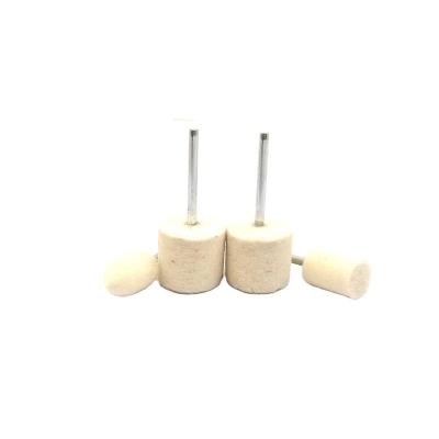 China Metal polishing Shank wool grinding head shaped felt polishing bobs Wool Grinding Head for sale