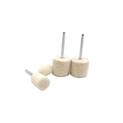 China Metal polishing Wool Grinding Head With Shank For Rotary Dremel Tool Accessories Abrasive Tool Wool Felt Abrasive Grinding Head for sale