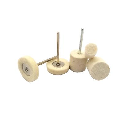 China Metal polishing wool grinding head felt polishing wheel mounted point cylindrical wool grinding head for sale