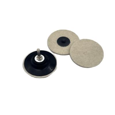 China Metal polishing Wool Flap Disc Auto Car Care Mini Quick Change Abrasive Wool Felt Sanding Disc For Metal Polishing for sale