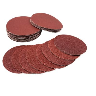 China Polishing  Manufacturer direct red sandpaper 7 inch  flocking sanding disc alumina for sale