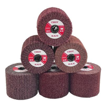 China Metal polishing and in-line treatment Factory Supply Aluminum Oxide Polishing Wheel Nylon Buffing Wheel for Metal Stainless for sale