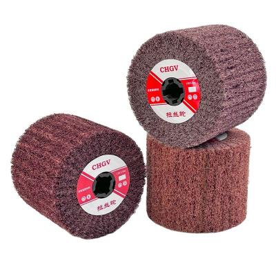 China Metal polishing and in-line treatment Wear Resistant Aluminum Oxide Brushed Cloth Polishing Wheel for Polishing Machines for sale