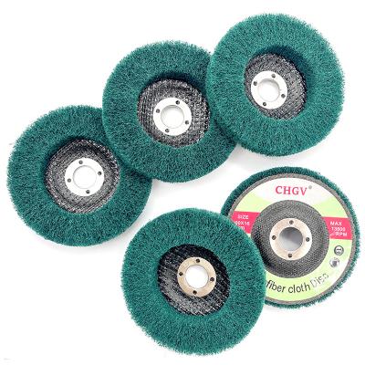 China Metal surface polishing grinding Flexible Non Woven Nylon Fiber Flap Abrasive Polishing Wheel Disc For Angle Grinder Metal Stainless Steel for sale