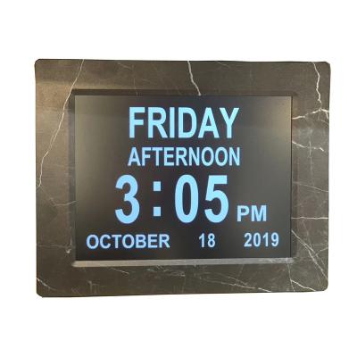 China Calendars 8 Inch LED Video Dementia Digital Calendar Day Clock For Alzheimer's With Big Letter Week/Month/Year for sale