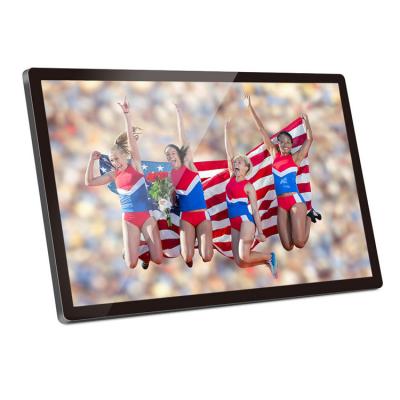 China Full HD Clock 24 Inch LCD Screen Photo Frame Digital Signage for sale