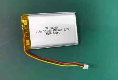 Κίνα IEC62133 επανακαταλογηστέο ΠΣΤ 523450 3.7V 1000mAh πολυμερών μπαταριών λίθιου προς πώληση