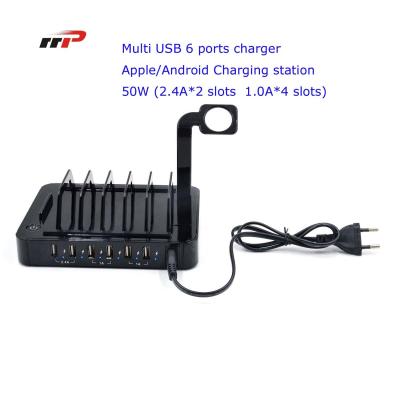 China Multi Hafen 5.0v 8.8a des Gerät-6 Ladestations-Apples Android Ipad Iwatch Usb Gebrauch zu verkaufen