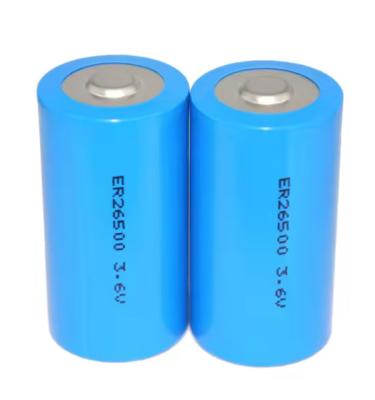 Cina Er26500 3.6v 8500mah 9ah lisocl2 batteria Er26500 batteria al litio di dimensione C 3.6V 9000mah batteria al litio primaria in vendita