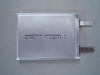 China 20C discharge current 505070 2000 mAh Lithium polymer battery for sale