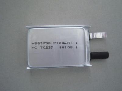 China Batería recargable del aa de la ión de litio de la alarma de humo del poder más elevado 883656 3.7V 2100mAh en venta