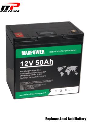 中国 蓄電池の耐久のリチウムLiFePO4電池12V 50Ah 640Wh深い周期 販売のため