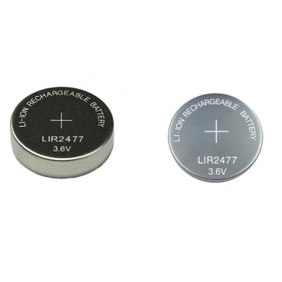 China moneda recargable de la célula del litio de la batería del botón de 3.6V 200mAh LIR2477 en venta