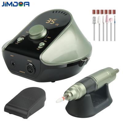 China Wholesale Professional Jimdoa Plastic Factory LCD Screen Display Nail Drill Grinding Machine Nail Drill 35000RPM for sale