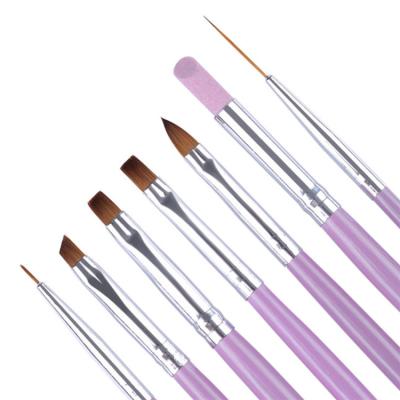 China Eco-Friendly Private Label Nail Brushes Acrylic Classic Design Kolinsky Nail Brush Size #2-#18 For Nail Art for sale