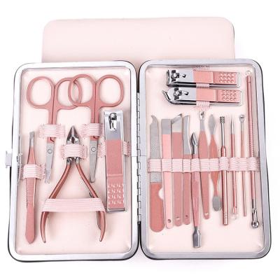 China Easy Apply OEM Logo Acrylic Nail Cutters Professional Remover Scissors Finger Care Manicure Tools Pink Stainless Nail Clipper Set for sale