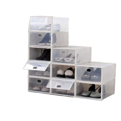 China CLASSIC Home Space Saving Transparent Shoe Box For Sneakers Storage Shoe Container for sale