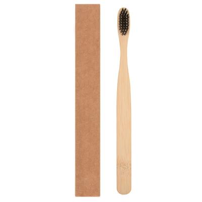 China Disposable Natural Biodegradable Bamboo Eco - Friendly Toothbrush With Paper Packaging for sale