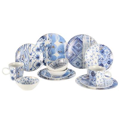 China DN04 China Viable Wholesale Tableware Set Ceramic Arc Dish Mug Cup Tableware Set for sale