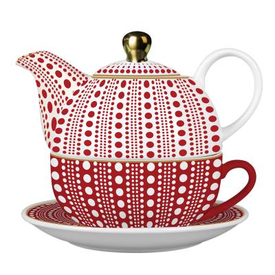 China Viable Unique Design TP35 Decal Ceramic Teapot Teap for a Personal Teapot for sale