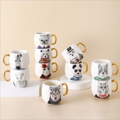 China Cat Series Fashion China Tea Viable Mug Dog MG70 Ceramic Mug For Coffee for sale