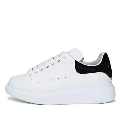 China New Fashion Mc Queen Black And White Cowhide Leather Running Shoes Fashion Trend AMQ Sports Sneakers for sale