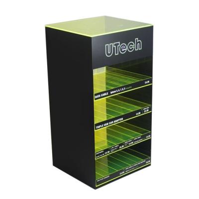 China Bottle Racks Tobacco Shop POSM Store Retail Display Cabinet Holder e Juice Display Box Stand Shelf Cigarette POS Displays for sale