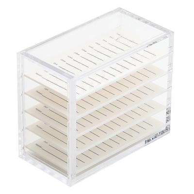 China Custom Lucite Acrylic Eyelash Display Box Holder Eyelash Storage Bin Case Organizer for sale