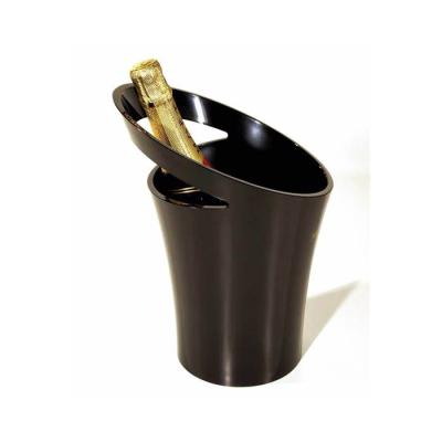 China KAIXIN Bottle Holder Black PS Plastic 4L Ice Bucket For Champagne Wine Beer Whiskey Tequila Vodka Brandy Drink Cocktail for sale