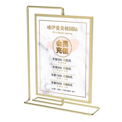 China KAIXIN Wine Rack Custom Mounted Acrylic Gold Metal Table Tent Drinks Sign Holder Rack for Nightclub, Bar, Pub, Lounge, Beauty Salon, Cafe for sale