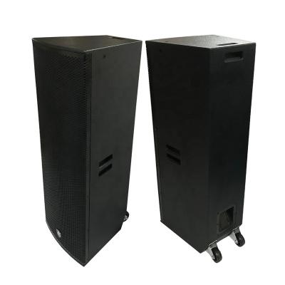 China Dual 15 Inch 3 Way Professional Audio Video Outdoor Stage DJ Wooden Sound Box Speaker BY-MS215 for sale