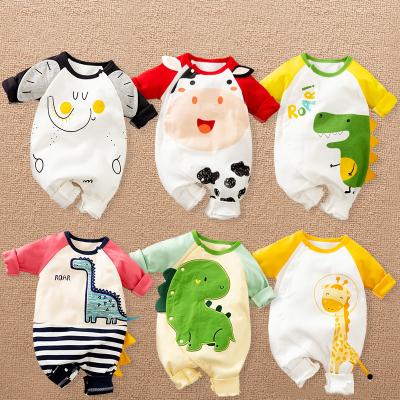 China 2021 Autumn Baby Rompers Newborn Cotton Baby Romper Cotton Cartoon Babies Overalls for sale