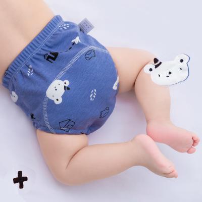 China Printed Baby Training Pants Washable Cotton Diaper Baby Cloth Diapers Potty Training Underwear for sale