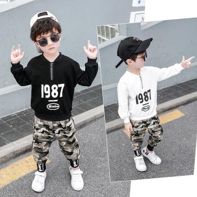 China Japan Style Boys Spring Two Piece Sports Suit 2021 Korean New Children Spring And Autumn Camouflage for sale