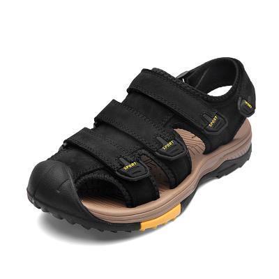 China Factory Made Outdoor Breathable Beach Sandals Comfortable Breathable Summer Men Leather Trim Sandals for sale