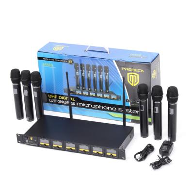 China Professional Wireless Headset Microphone OEM 6-Channel VHF Microphone System for sale