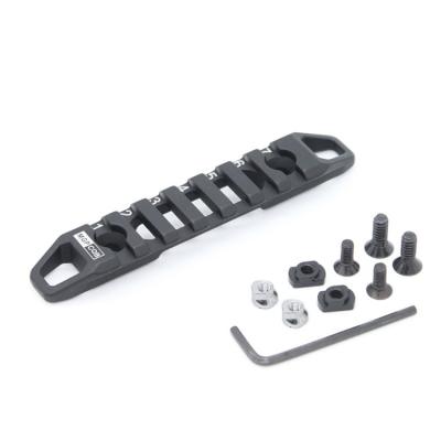 China Factory direct sale metal 7 slot picatinny rail mount for keymod Mlok accessories adapter with QD hole for sale