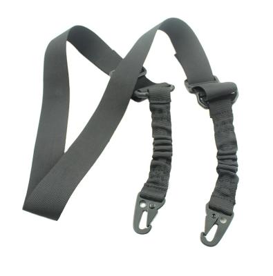 China CS Game Reasonable Price Adult Fine Stitching Two Point Rifle Sling With Traditional Length Adjuster Tactics Sling for sale