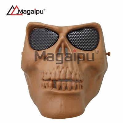 China Tactical Airsoft Outdoor Sport Game Skull Paintball Half Face Mask for sale